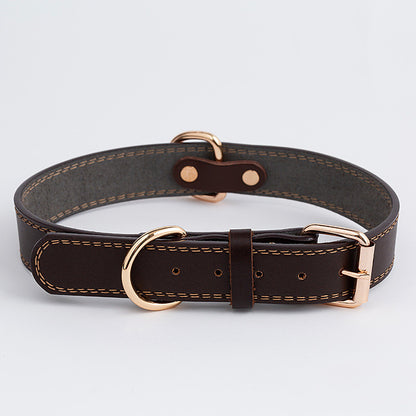 Premium Leather Cowboy Dog Collar for All Seasons
