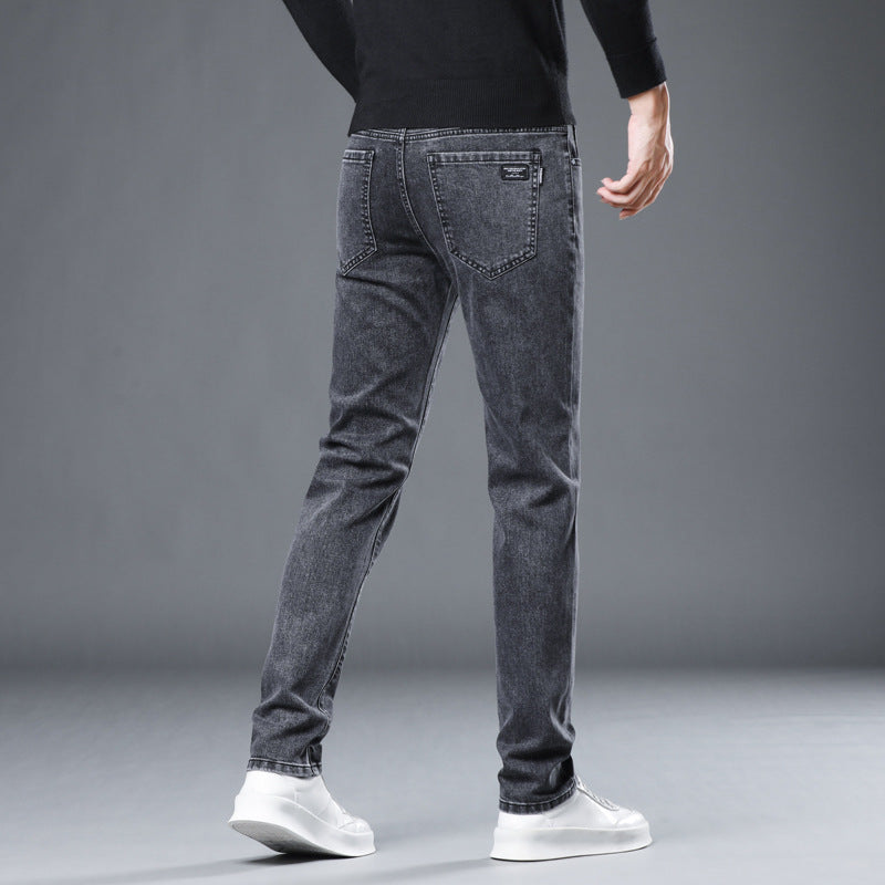 Non-Iron Straight-Fit Cotton Jeans