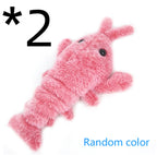Interactieve USB oplaadbare springende kreeft knuffel – Realistisch bewegend kattenspeelgoed voor kinderen en huisdieren