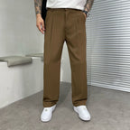 Cotton-Blend Casual Leisure Trousers