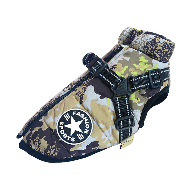 Waterproof Cotton Dog Vest – Comfortable & Stylish in Red, Army Green, Navy Blue, Black & Purple