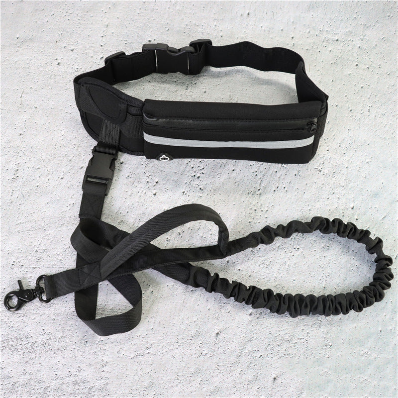 Hands-Free Dog Leash Belt with Adjustable Waist Strap and Bungee Leash – Ideal for Running, Walking & Hiking