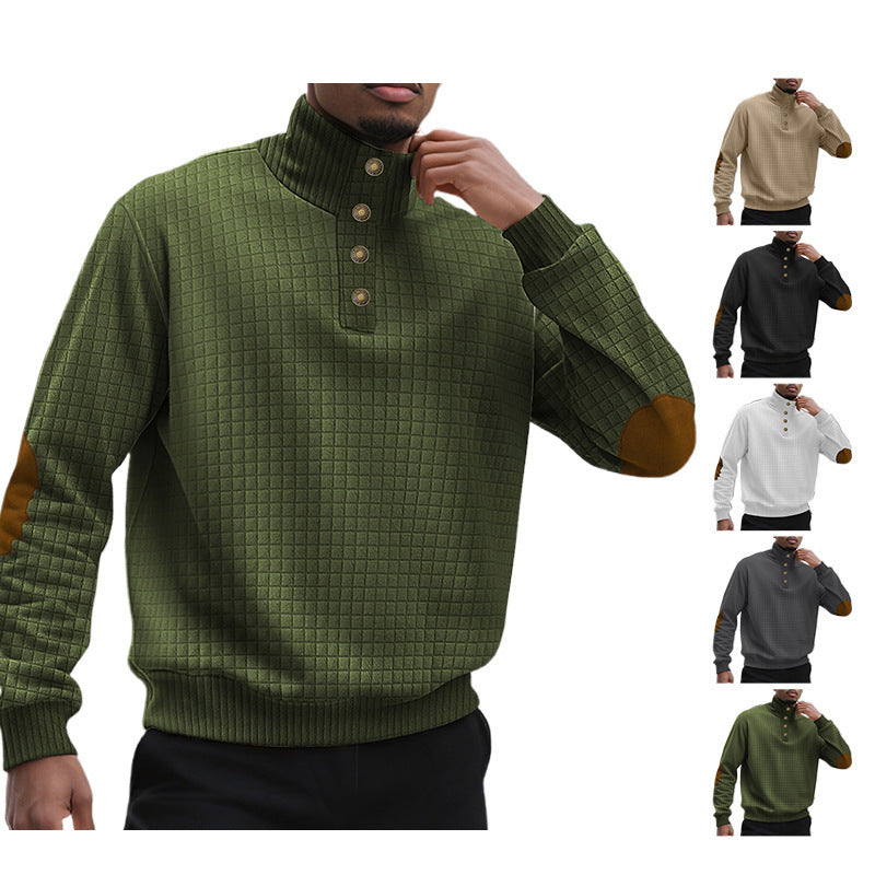 Men’s Long Sleeve Pullover Sweatshirt – Lightweight Polyester Casual Top for Daily Wear