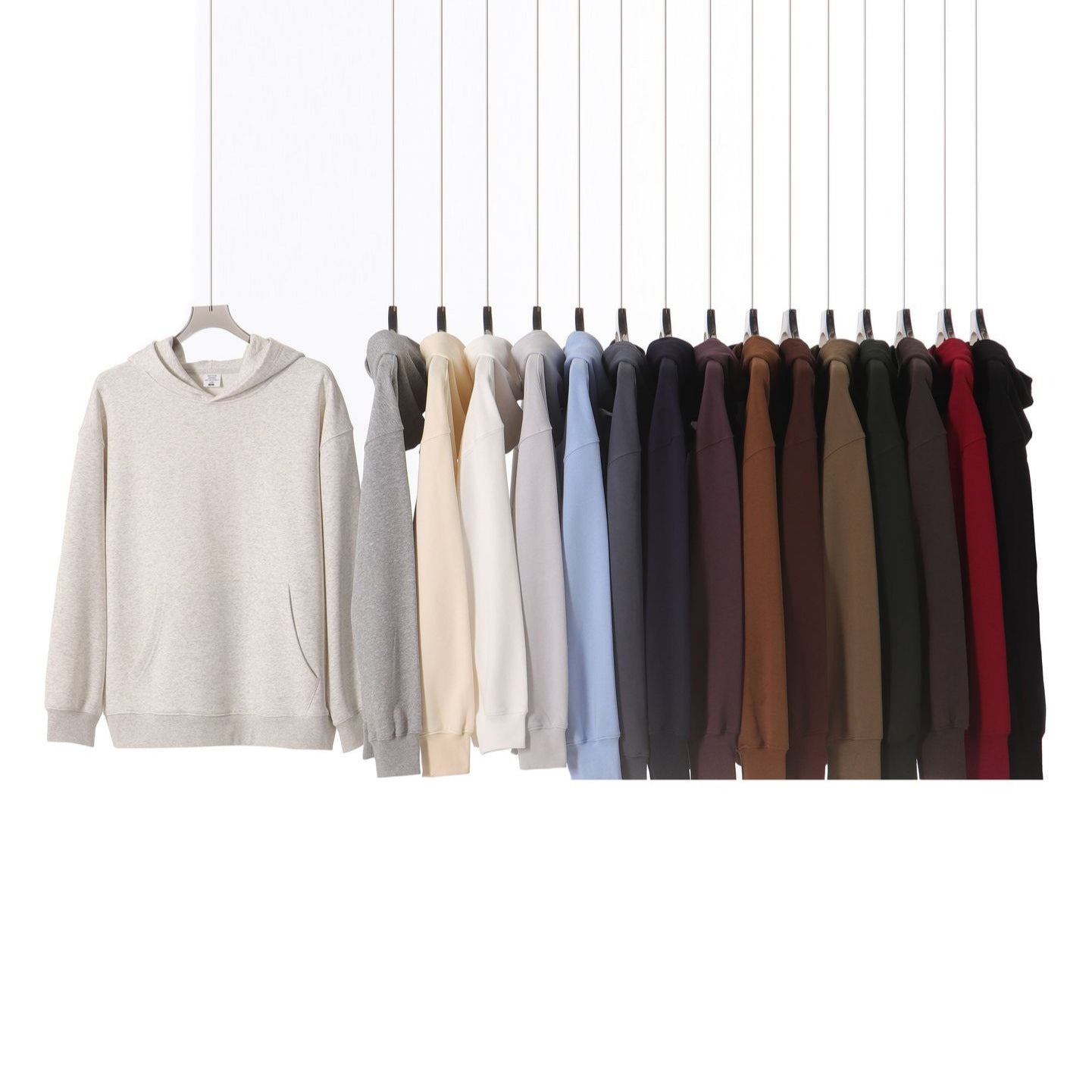 Men’s Hooded Cotton Zipper Coat – Loose Fit Long Sleeve Casual Jacket for Everyday Wea