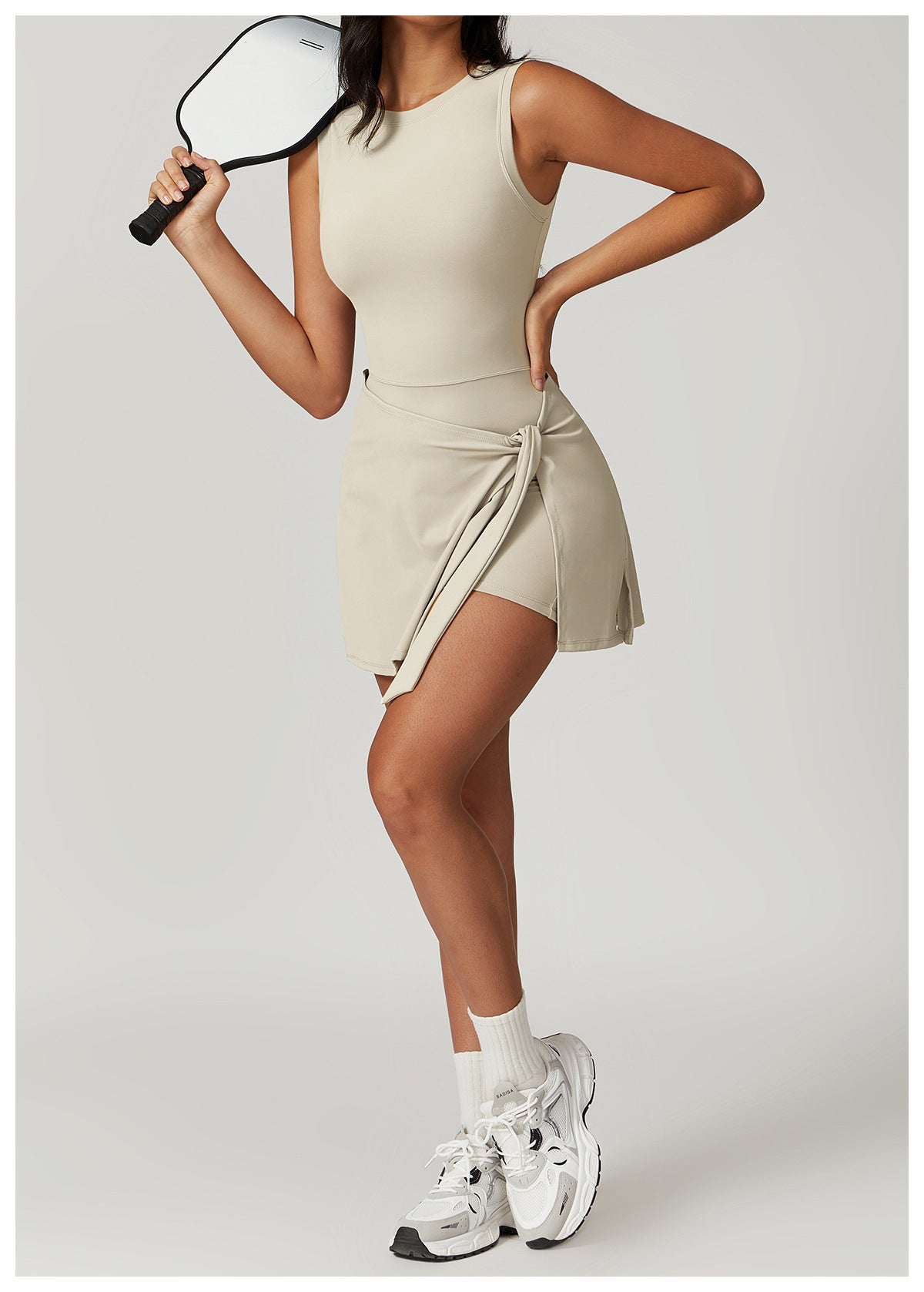Women’s Solid Color Fitness & Running Dress – Stylish Activewear for Everyday Comfort