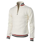Men’s Casual Stand Collar Jacquard Top – Cotton-Blend Polyester Long Sleeve Shirt | Stylish Everyday Wear with Elegant Textured Design