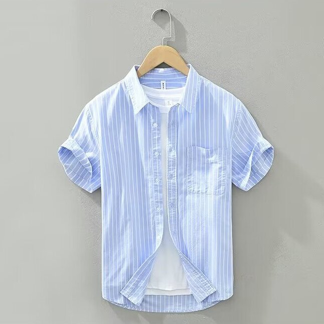 Loose-Fit Color-Block Summer Shirt