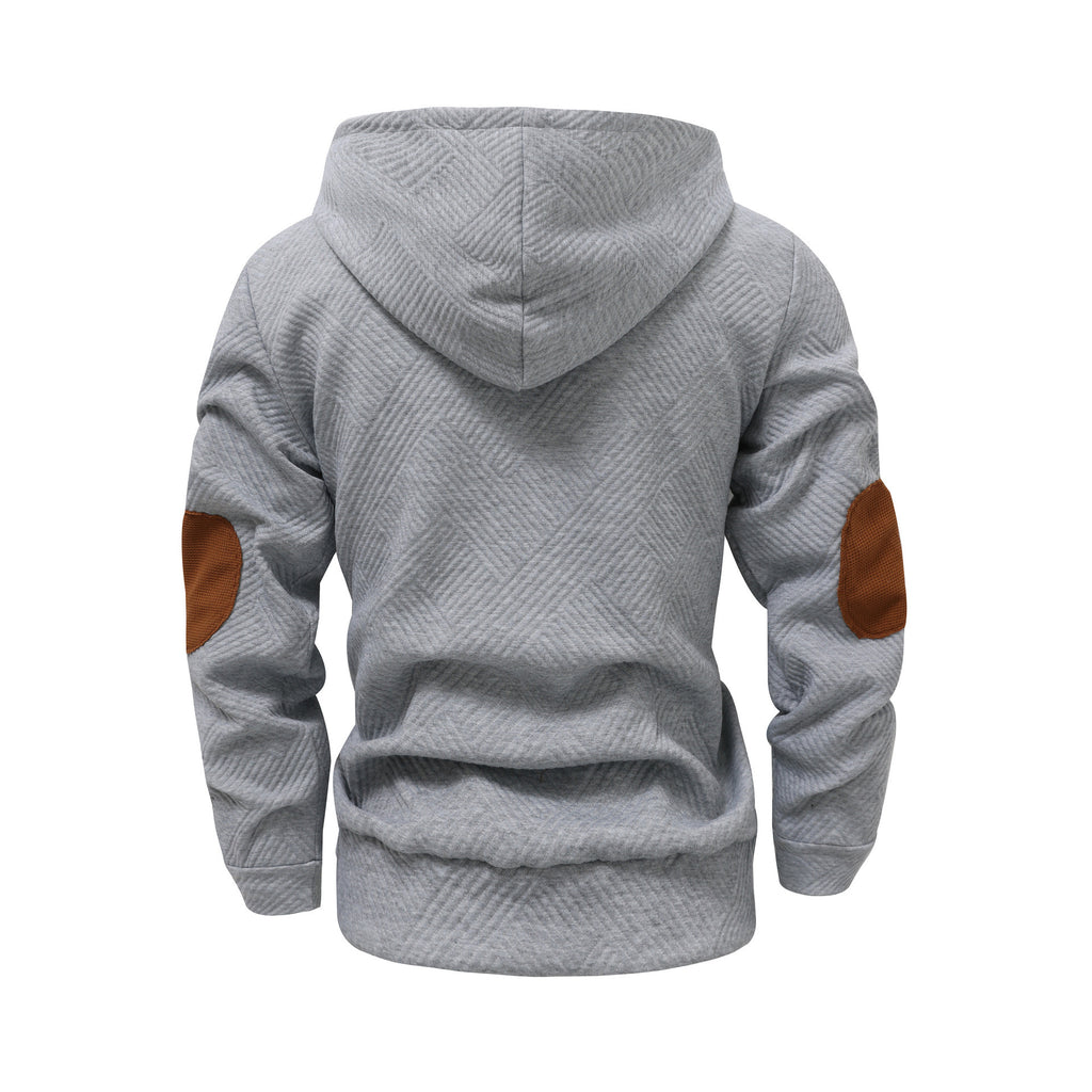 Men’s Hooded Pullover Sweatshirt – Classic Long Sleeve Polyester Hoodie for Everyday Casual Wear