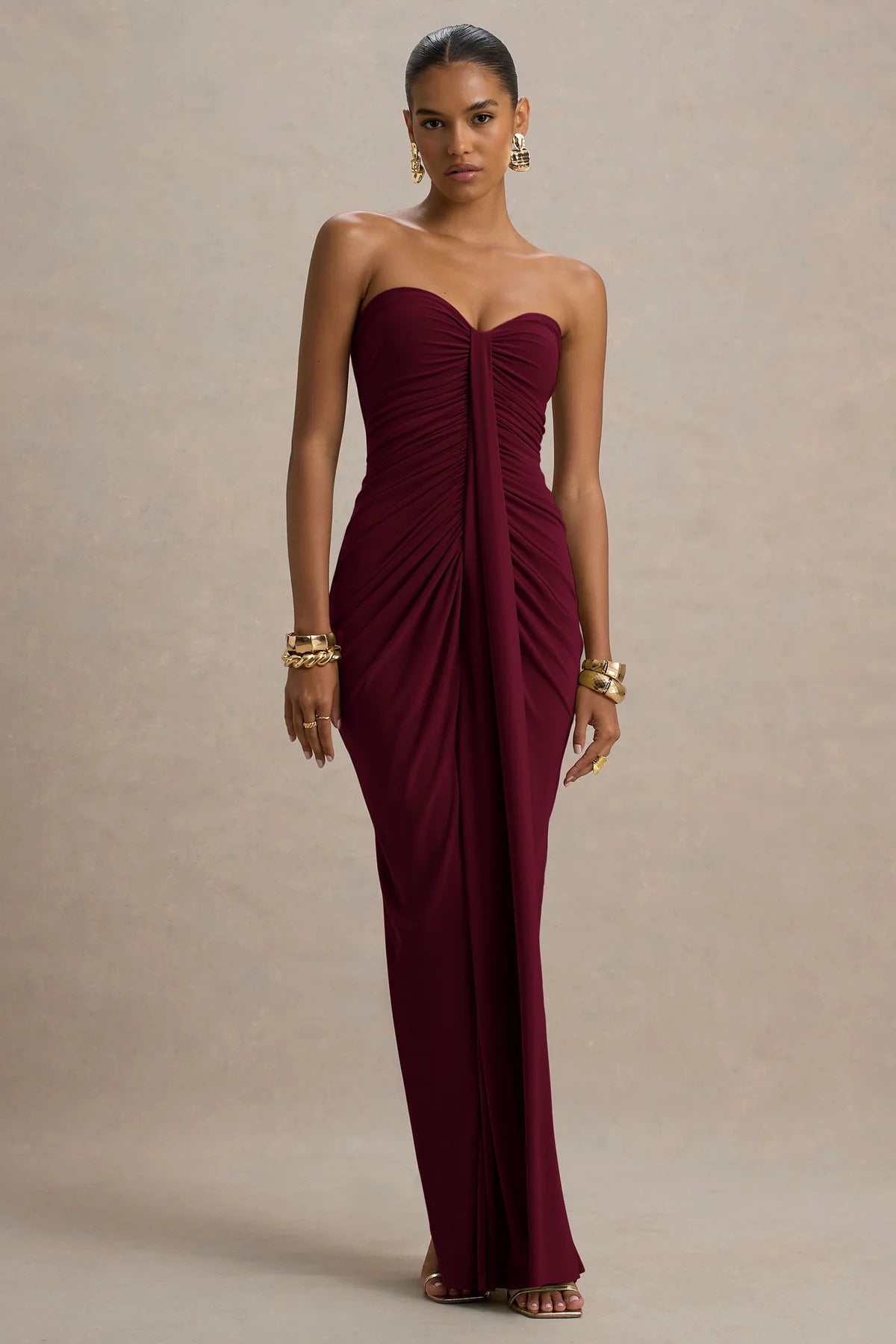 Sexy Chest Wrap One-Step Skirt Dress – Wine Red, Black, Brown