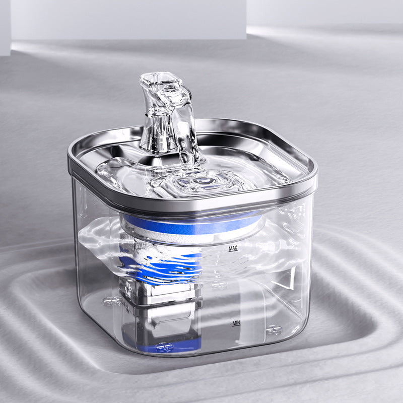 Premium Stainless Steel Pet Water Fountain – 2L Automatic Cat & Dog Water Dispenser