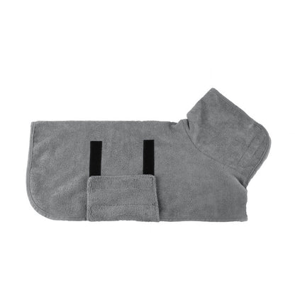 Super Absorbent Dog Bathrobe Towel – Fast Drying Microfiber Pet Drying Coat with Adjustable Neck & Chest Straps – Moisture-Wicking & Soft Dog Towel Robe
