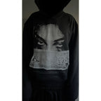 Loose-Fit Cartoon Graphic Hoodie