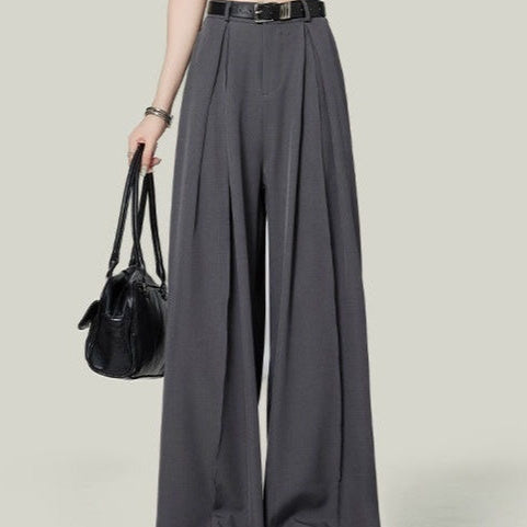 High-Stretch Wide-Leg Statement Trousers