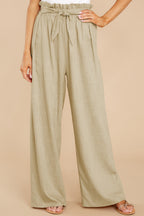 Mid-Waist Wide-Leg Trousers