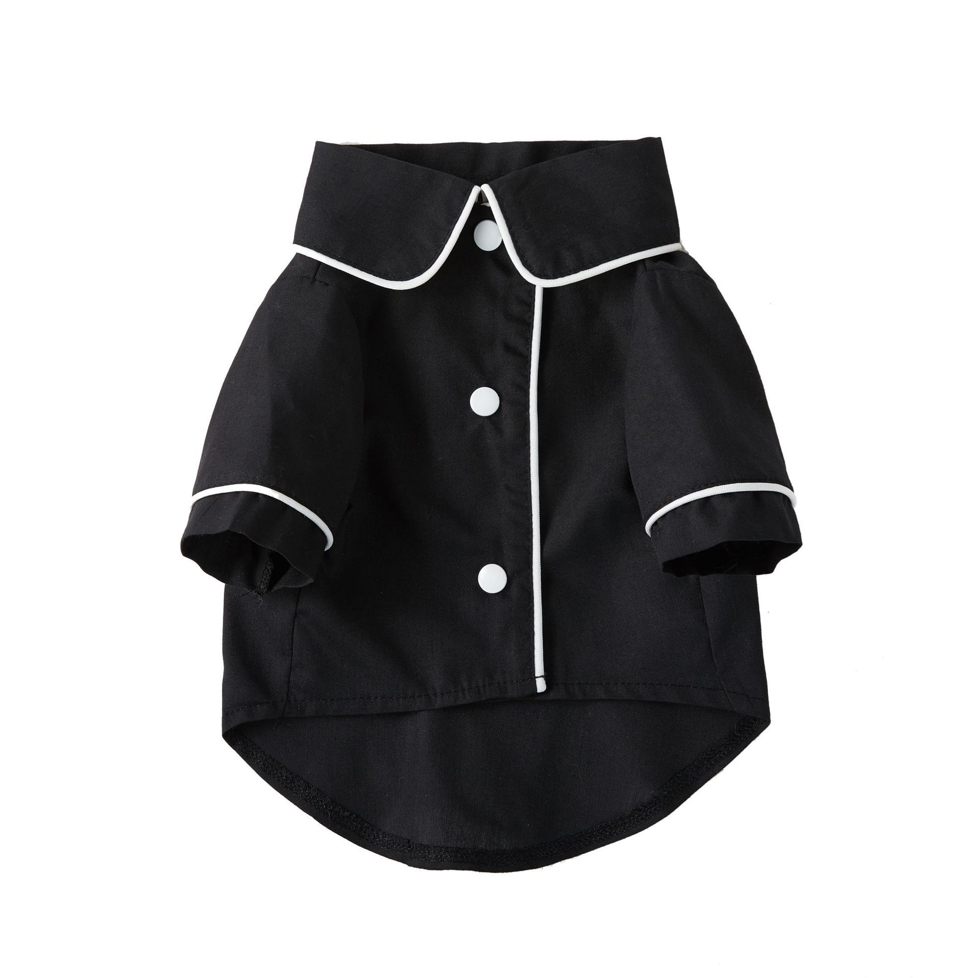 Pijamas cómodos y acogedores para perros y gatos: tela suave de algodón, disponible en rojo, negro, amarillo, azul y vino tinto.