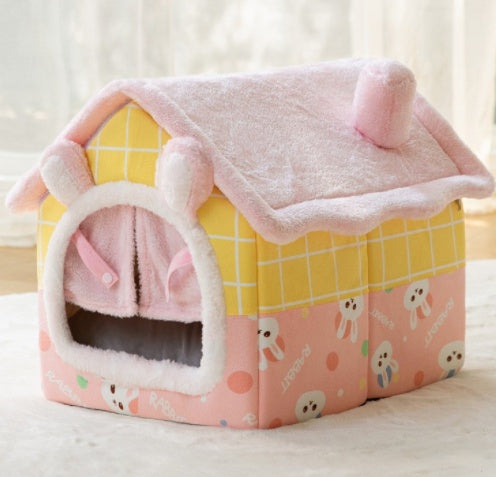 Cama acogedora y autocalentable para mascotas: nido suave, transpirable y duradero para gatos y perros.