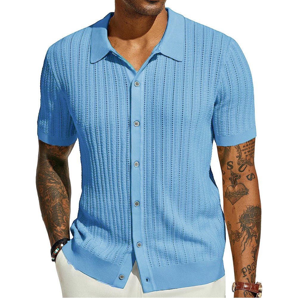 Men’s Plus Size Short Sleeve T-Shirt – Lightweight Polyester Casual Top for Summer & Daily Wear