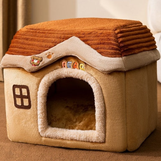 Cama acogedora y autocalentable para mascotas: nido suave, transpirable y duradero para gatos y perros.