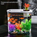 Acrylic Transparent Self-Cleaning Fish Tank with Hydroponic System