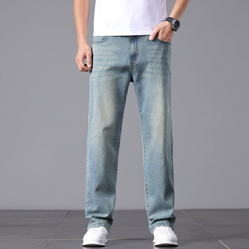 Lightweight Straight-Fit Denim Jeans