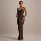 Sexy Chest Wrap One-Step Skirt Dress – Wine Red, Black, Brown