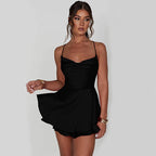 Women's Sleeveless A-Line Backless Dress – Elegant Sling Style in Multiple Colors