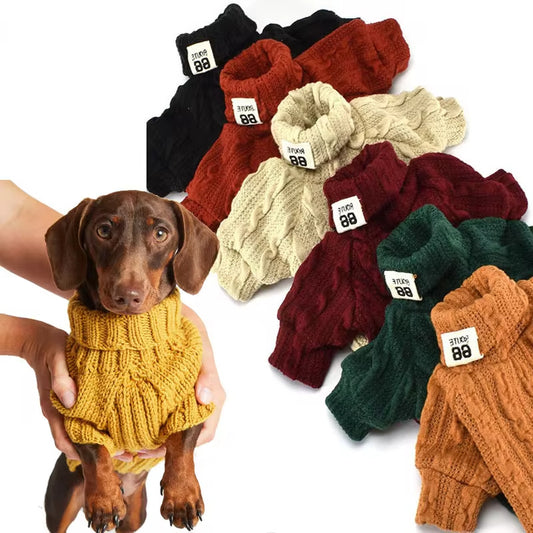 Cozy Acrylic Dog Sweater – Thickened Winter Jacket for Pets