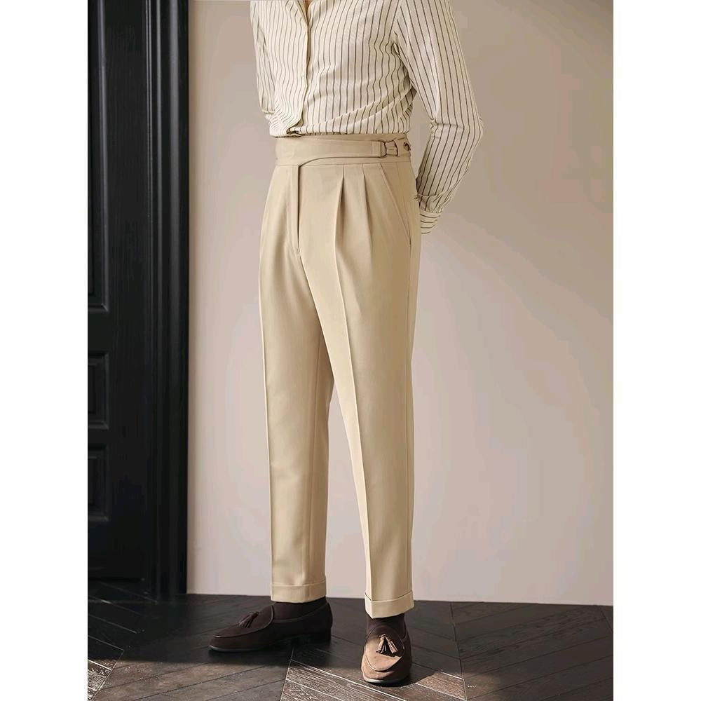 Ankle-Length Regular-Fit Commuter Trousers