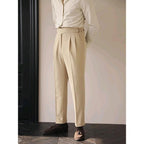 Ankle-Length Regular-Fit Commuter Trousers