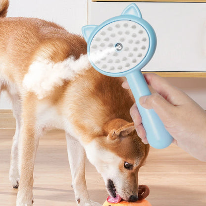 Pet Grooming Steam Brush – Electric Hair Remover & Massage Comb for Cats & Dogs | Rechargeable Fur Cleaner