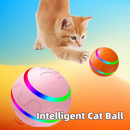 Smart Interactive Cat Toy Ball – Automatic Rolling Pet Ball with Remote Control, Rechargeable & Durable Design
