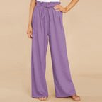 Mid-Waist Wide-Leg Trousers