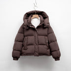 Women's Winter Korean-style Simple Hooded Warm Puffer Jacket