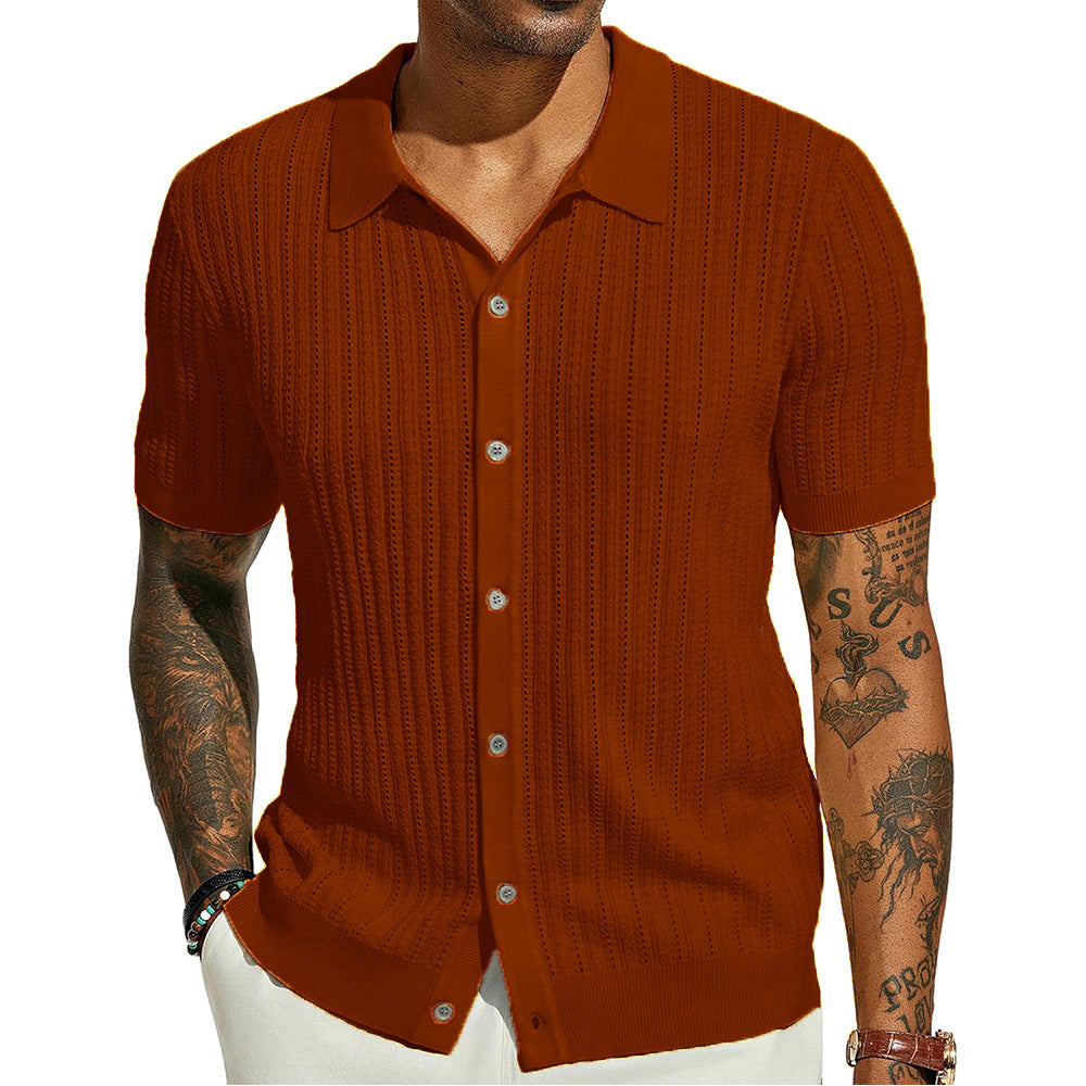 Men’s Plus Size Short Sleeve T-Shirt – Lightweight Polyester Casual Top for Summer & Daily Wear