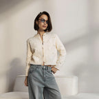 Women’s Bow Knit Cardigan – Korean Casual Loose Fit Acrylic Sweater for Everyday Wear