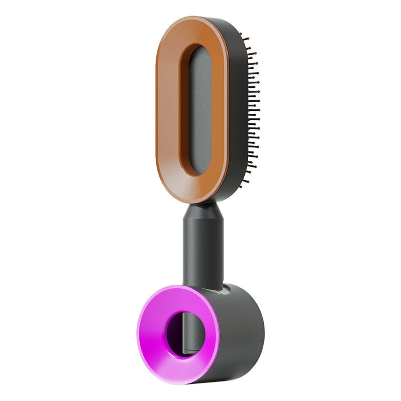 Self-Cleaning Scalp Massage Hair Brush – 3D Air Cushion Anti-Static Detangling Comb for All Hair Types | Pain-Free, No-Pull Hair Brush for Healthy Hair Growth & Frizz-Free Styling