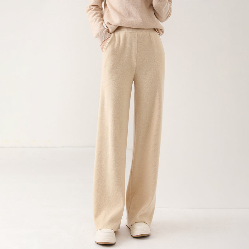 High-Waist Wool Tapered Trousers