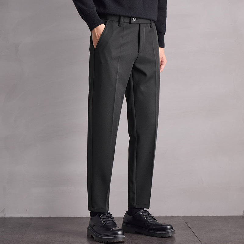 Mid-Waist Non-Iron Casual Trousers