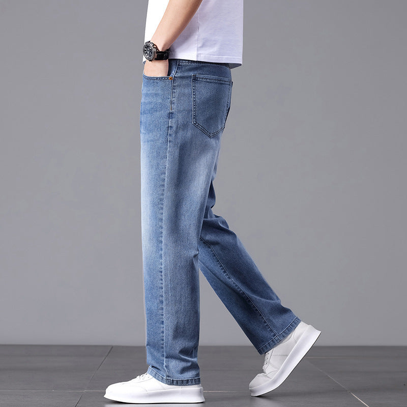 Lightweight Straight-Fit Denim Jeans