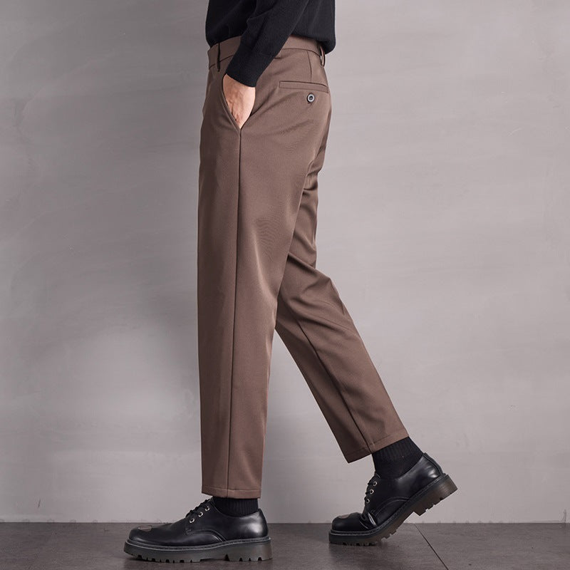Mid-Waist Non-Iron Casual Trousers