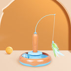 Interactive Automatic Cat Toy Turntable – Electronic Spinning Track with Safe Design for Cats' Entertainment