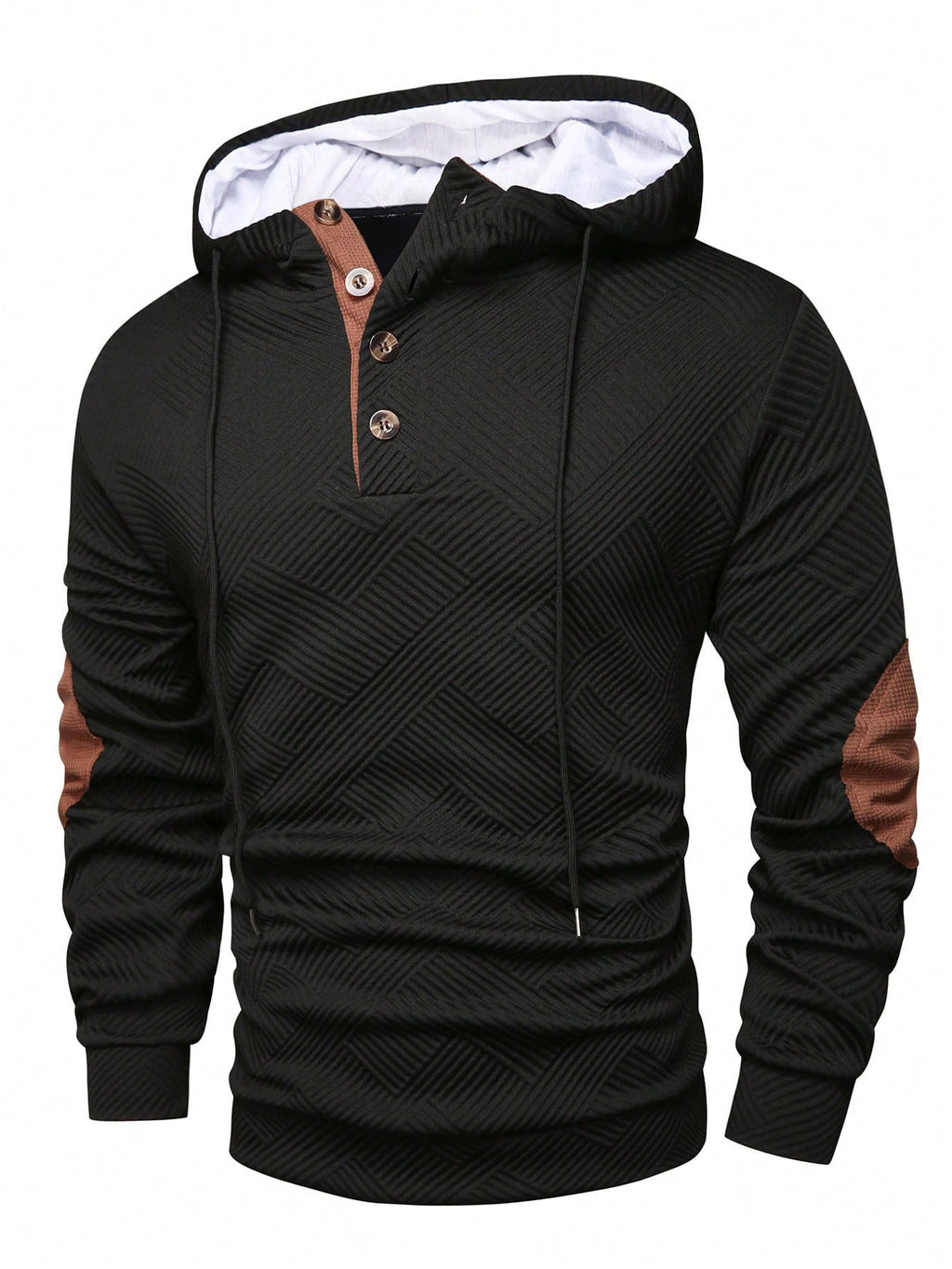 Men’s Hooded Pullover Sweatshirt – Classic Long Sleeve Polyester Hoodie for Everyday Casual Wear