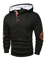 Men’s Hooded Pullover Sweatshirt – Classic Long Sleeve Polyester Hoodie for Everyday Casual Wear
