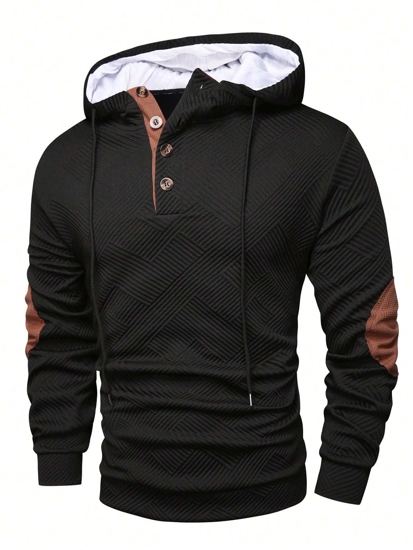 Men’s Hooded Pullover Sweatshirt – Classic Long Sleeve Polyester Hoodie for Everyday Casual Wear