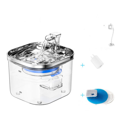 Premium Stainless Steel Pet Water Fountain – 2L Automatic Cat & Dog Water Dispenser