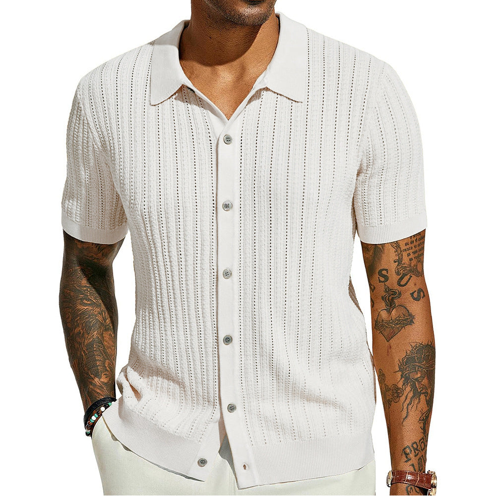 Men’s Plus Size Short Sleeve T-Shirt – Lightweight Polyester Casual Top for Summer & Daily Wear